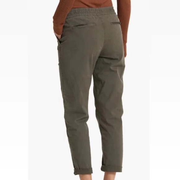 Vuori ripstock Jogger Pants Olive Green boho casual travel Pockets Large - Picture 2 of 9